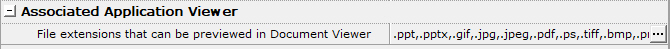 Add file extensions to add to preview list by clicking on the button to the right of item