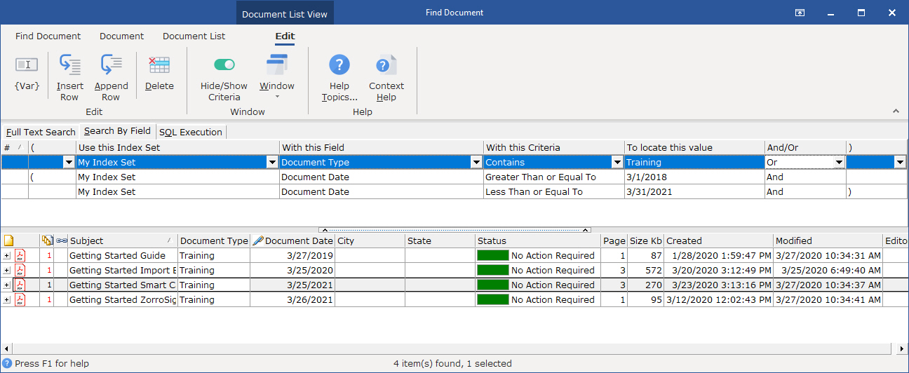 Use parentheses to create a group and/or statement for a search