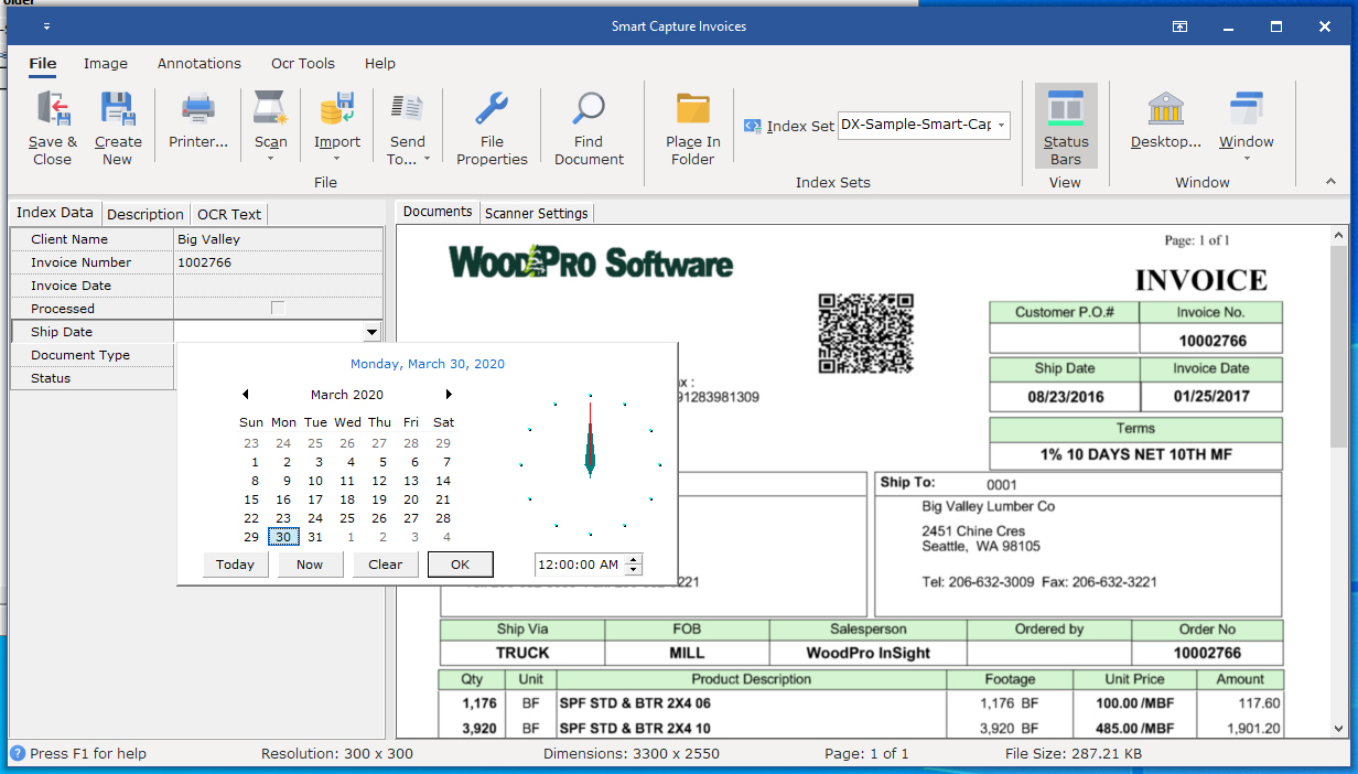 Date and Time Drop Down Display